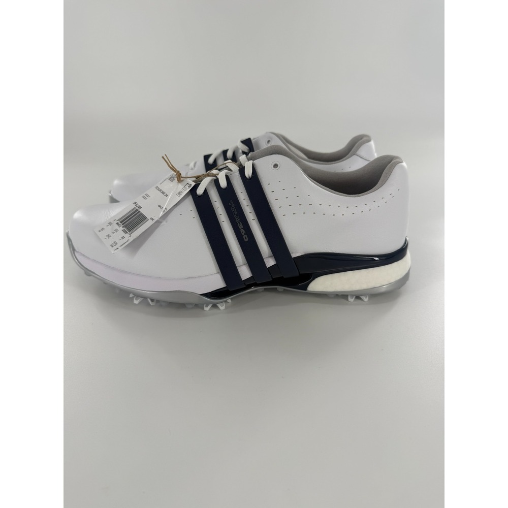 2024 Adidas Men's Tour360 Golf Shoes IF0245 White/navy /Silver Size 10 M New